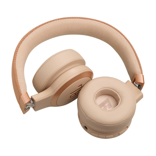 JBL Live 670NC - Sandstone - Wireless On-Ear Headphones with True Adaptive Noise Cancelling - Detailshot 1